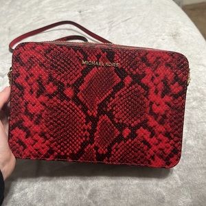 Michael Kors Red Leather Purse